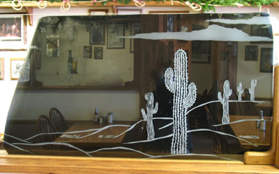 Etched Vinyl On Glass
